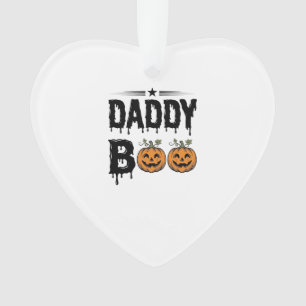 Daddy Boo Vintage Halloween Pumpkin Shirt Design_1 Ornament