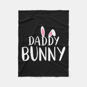 Daddy Bunny Easter Pregnant Mum Matching Couple  Fleece Blanket