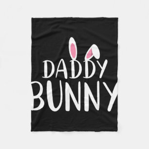 Daddy Bunny Easter Shirt Pregnant Mum Matching Cou Fleece Blanket