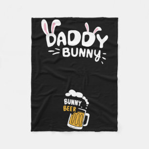 Daddy Bunny Easter Shirt Pregnant Mum Matching Cou Fleece Blanket