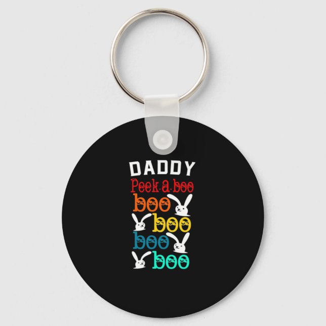 Daddy Bunny Game For Men_s Novelty Key Ring (Front)