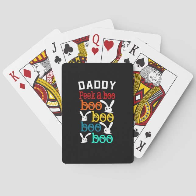 Daddy Bunny Game For Men_s Novelty Playing Cards (Back)