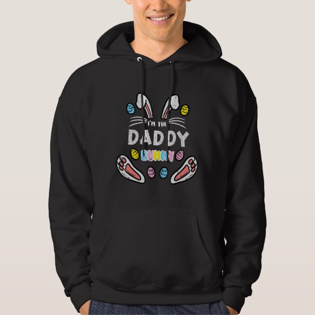 Daddy Bunny Rabbit Easter Family Match Men Toddler Hoodie (Front)