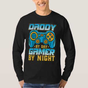 Daddy by Day Gamer by Night  Video Games  Dad Gami T-Shirt