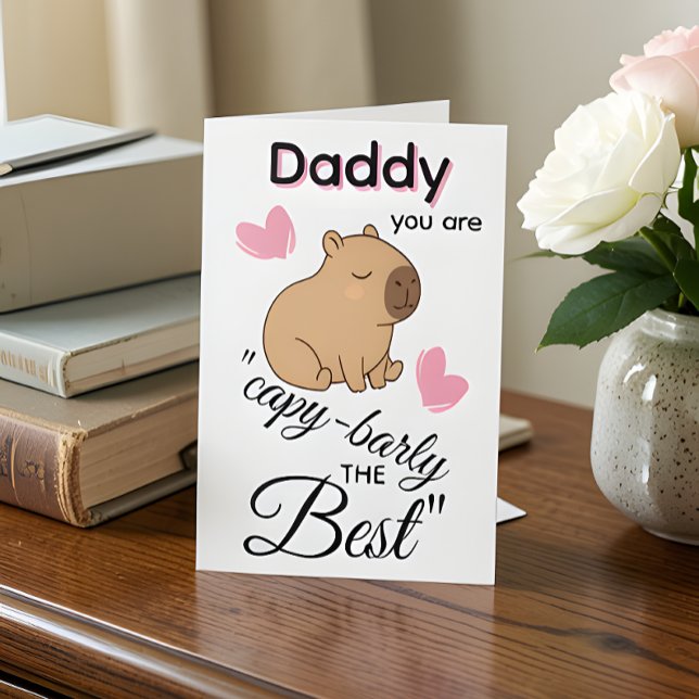 Daddy Capybara Card – Cute Funny Capybara Greeting (Creator Uploaded)