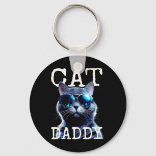 Daddy Cats Dad Father Tomcat Daddy Fathers Day Cat Key Ring