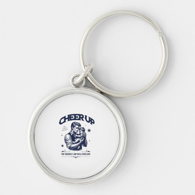 DADDY CHEER UP ROUND KEYCHAIN  (Front)
