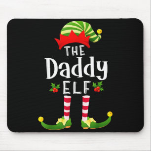 Daddy Christmas Elf Matching Pajama X-mas Party  Mouse Pad
