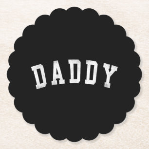 Daddy - Classic Bold Font Father's Day Daddy Paper Coaster