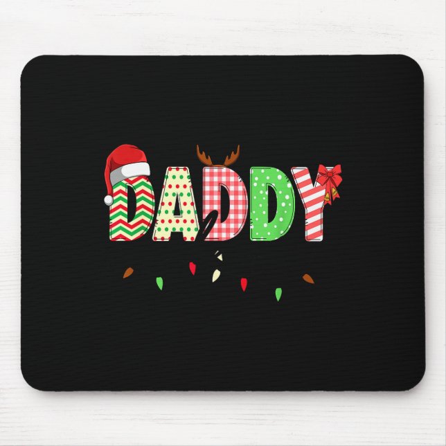 Daddy Claus Christmas Lights Santa Pajama Family M Mouse Pad (Front)