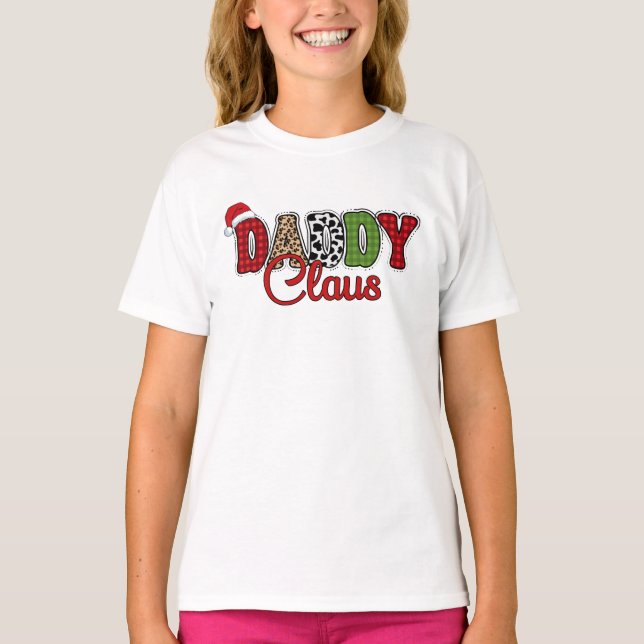 Daddy Claus Plaid Pattern-60095 T-Shirt (Front)
