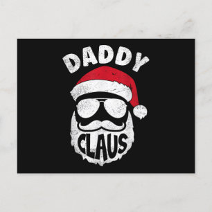 Daddy Claus Santa Claus Funny Christmas Matching P Holiday Postcard