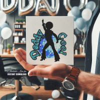 Daddy Cool Disco Dance Father Day CARD