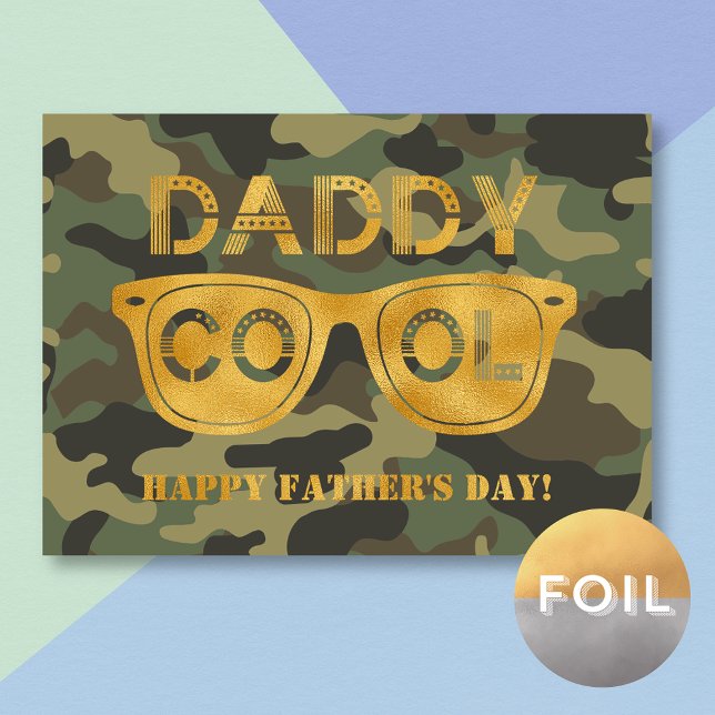 Daddy Cool Military Funny Father's Day Card (Creator Uploaded)