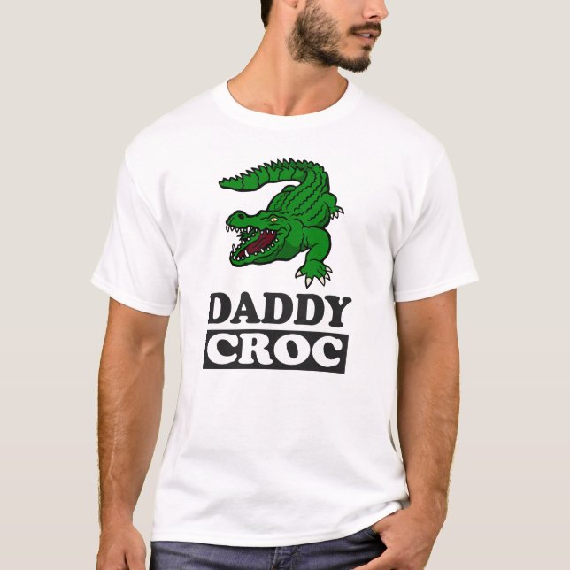 Daddy Crocodile T-Shirt Animal Dad Father Gift (Front)