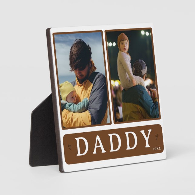  Daddy  | Custom Father's Day Photo Collage plaque (Front)