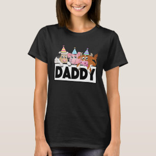 Daddy Dad of the Birthday Boy Farm Animals Party t T-Shirt