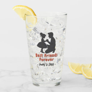 Daddy-Daughter Best Friend Forever - Custom Name 2 Glass
