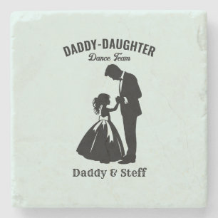 Daddy-Daughter Dance Team (2) Stone Coaster