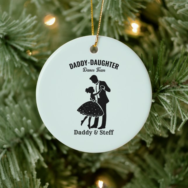 Daddy-Daughter Dance Team (4) T-Shirt Ceramic Tree Decoration (Tree)