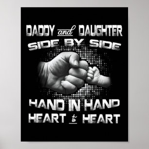 Daddy Daughter Fist Bump Matching Father&# s Day  Poster