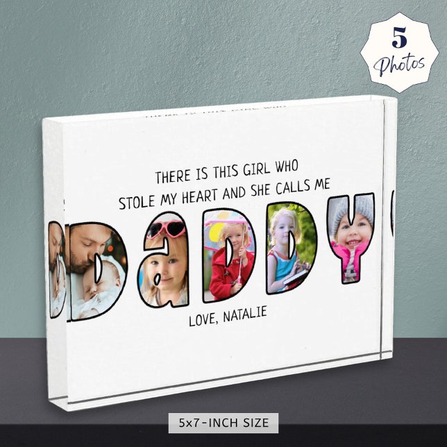 DADDY Daughter Saying 5 Photo Collage (Creator Uploaded)