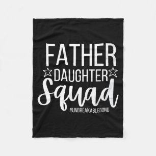 Daddy Daughter Squad Fathers Day Matching Dad And  Fleece Blanket