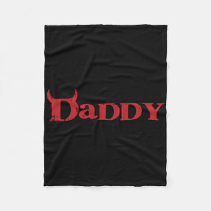 Daddy Devil Horn Lazy Halloween Costume Gothic Pap Fleece Blanket