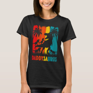 Daddy Dinosaur Daddysaurus 4 Four Kids For Father T-Shirt