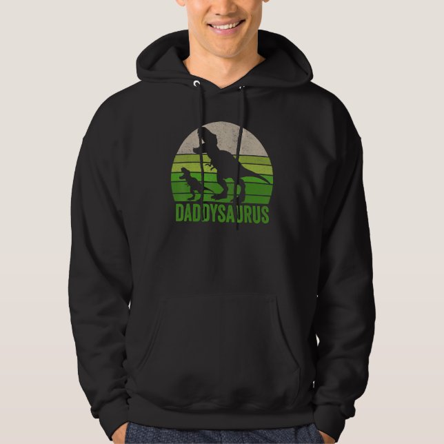 Daddy Dinosaur  Daddysaurus Father's Day Hoodie (Front)