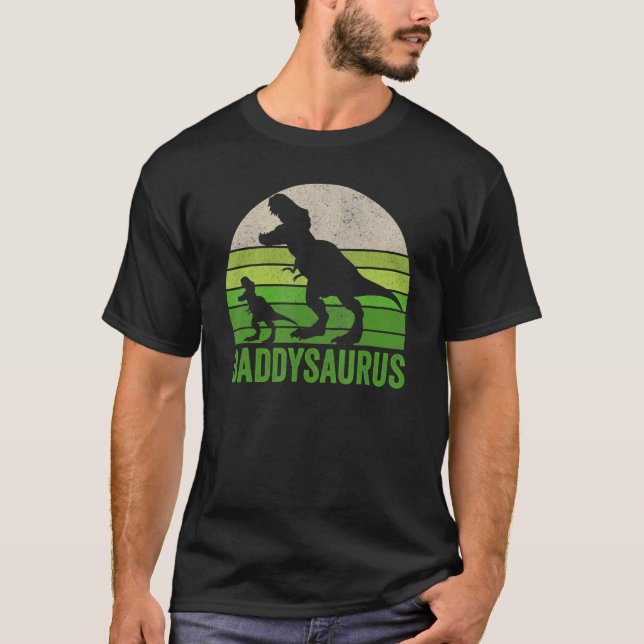 Daddy Dinosaur  Daddysaurus Father's Day T-Shirt (Front)