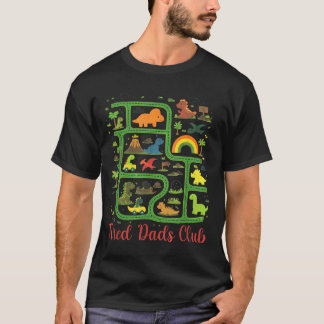 Daddy Dinosaur Dino Land Map Tired Dads Club T-Shirt