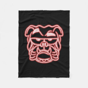 Daddy Dog Mum Dogfather Dog Lover English Bulldog Fleece Blanket