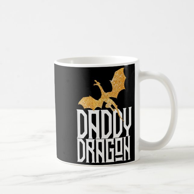 Daddy Dragon Christmas Shirt Matching Family Dad H Coffee Mug (Right)