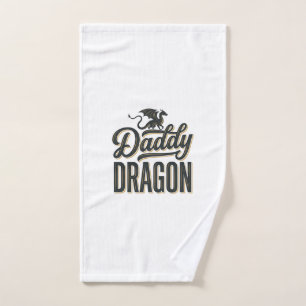 Daddy Dragon Vintage Engraving Shirt Design_1 Hand Towel