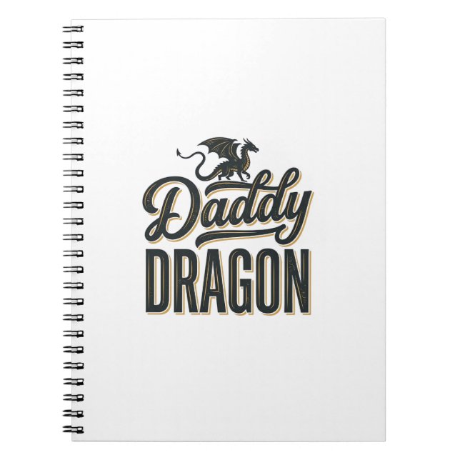 Daddy Dragon Vintage Engraving Shirt Design_1 Notebook (Front)