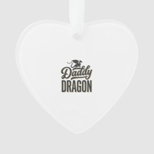 Daddy Dragon Vintage Engraving Shirt Design_1 Ornament