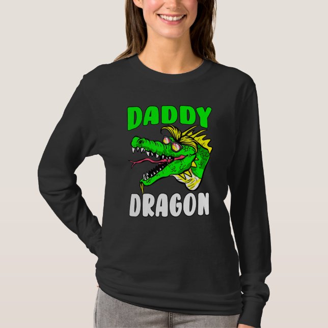 Daddy Dragon Winged Creature Fire Breathing T-Shirt (Front)