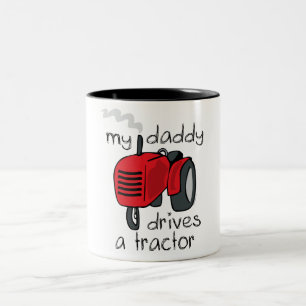 Daddy Drives A Tractor Two-Tone Coffee Mug