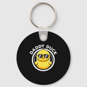 Daddy Duck Dad I Love Ducks Family Lover Funny Rub Key Ring