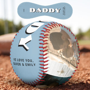 Daddy Dusty Blue Father`s Day 3 Photo Collage   Baseball