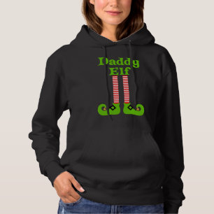 Daddy Elf Christmas Family Pictures Santa's Helper Hoodie