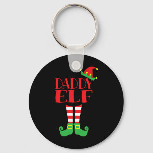 Daddy Elf Christmas Season Dad's Mum's Matching Te Key Ring