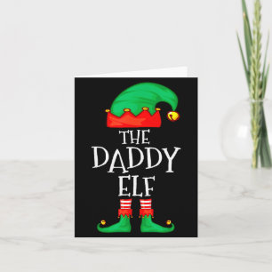 Daddy Elf Family Christmas Daddy Dad Father Elf Sw Card