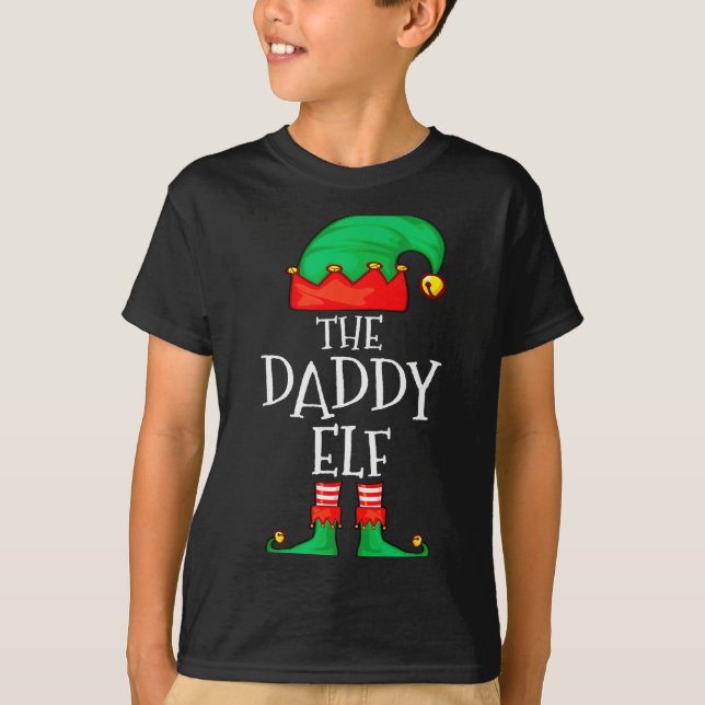 Daddy Elf Family Christmas Daddy Dad Father Elf Sw T-Shirt (Front)