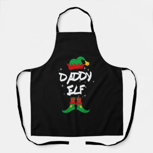 Daddy Elf Family Matching Christmas Outfit Gift Apron