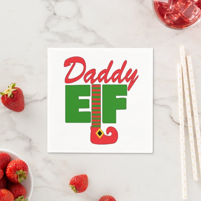 Daddy Elf  Napkin (Insitu)