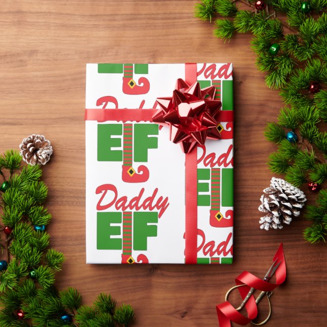 Daddy Elf  Wrapping Paper (Holiday Gift)