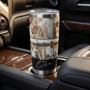 Daddy Era Photo Collage First Father's Day Insulated Tumbler