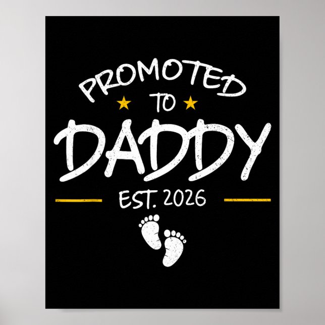 Daddy Est 2026 Daddy To Be New Dad 2026 First Time Poster (Front)